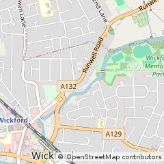 Map of Wickford, Essex