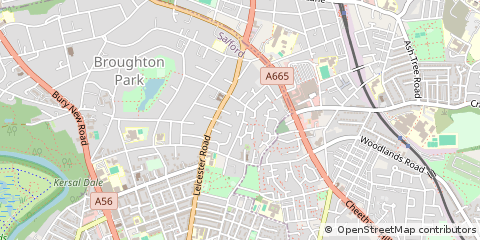 Map of Salford, Lancashire