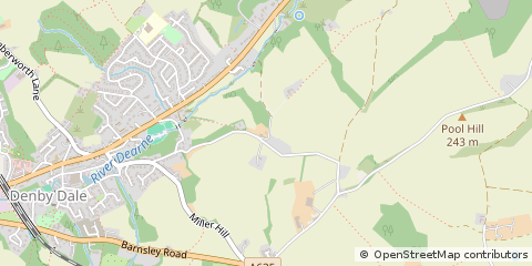 Map of Huddersfield, West Yorkshire