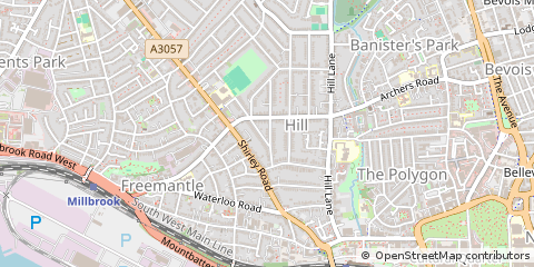 Map of Southampton, Hampshire