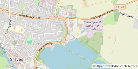 Map of ST Ives, Cambridgeshire