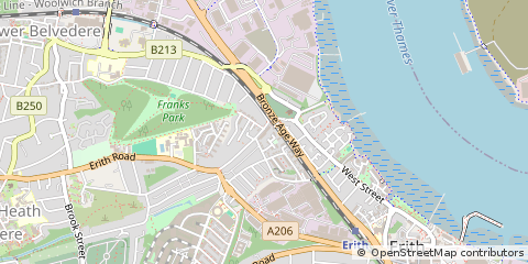 Map of Erith, Kent