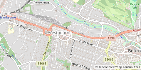 Map of Bournemouth, Dorset
