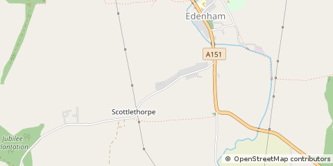 Map of Bourne, Lincolnshire