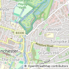 Map of Winchester, Hampshire