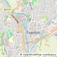 Map of Tiverton, Devon