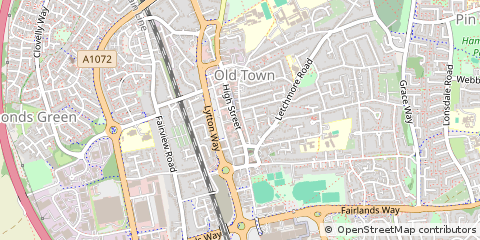 Map of Stevenage, Hertfordshire