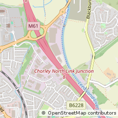 Map of Chorley, Lancashire