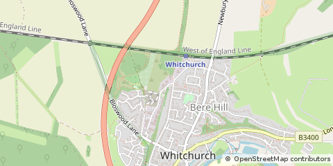 Map of Whitchurch, Hampshire