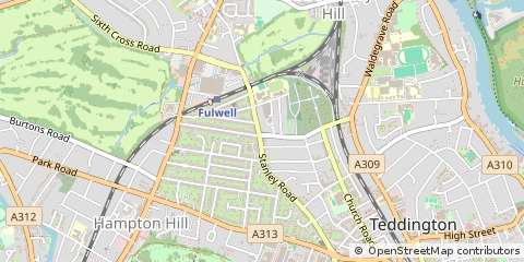 Map of Teddington, Middlesex