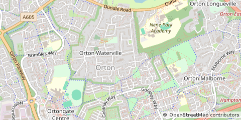 Map of Peterborough, Cambridgeshire