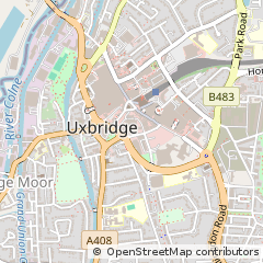 Map of Uxbridge, Berkshire