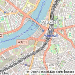 Map of Vauxhall, London