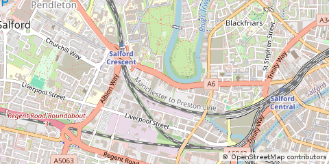 Map of Salford, Greater Manchester