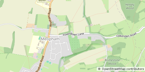 Map of Meopham, Kent