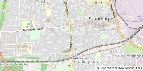 Map of Scunthorpe, North Lincolnshire