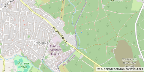 Map of Verwood, Dorset