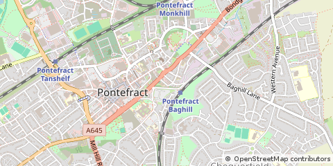 Map of West Yorkshire