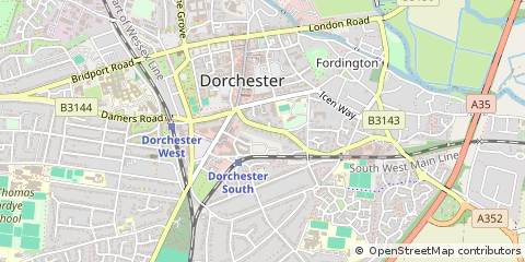 Map of Dorchester, Dorset