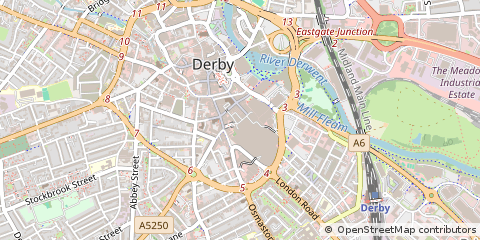 Map of Derby, Derbyshire