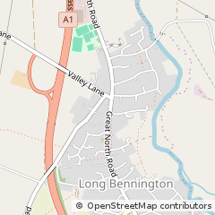 Map of Long Bennington, Nottinghamshire