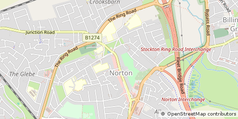 Map of Stockton-on-Tees, Co Durham