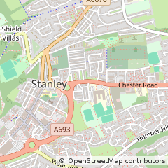 Map of Stanley, Co Durham