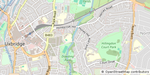 Map of Uxbridge, Middlesex
