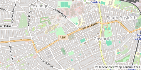Map of Newcastle Upon Tyne, Tyne and Wear