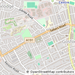 Map of Newcastle Upon Tyne, Tyne and Wear