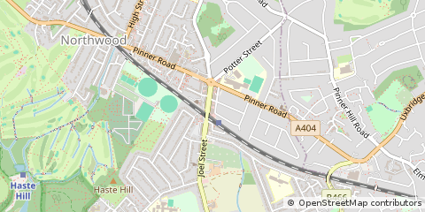 Map of Northwood Hills, Middlesex