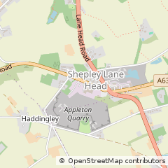 Map of Huddersfield, West Yorkshire