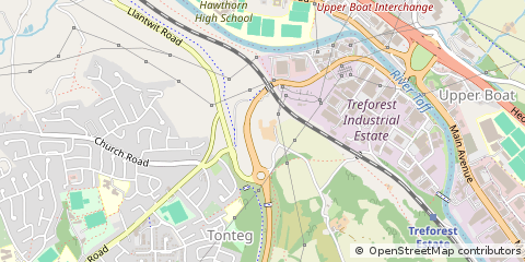 Map of Pontypridd