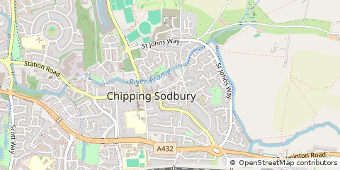 Map of Chipping Sodbury, South Gloucestershire