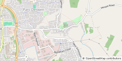 Map of Bridgend