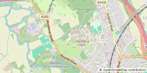 Map of Leatherhead, Surrey