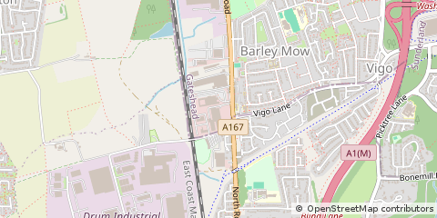 Map of Birtley, County Durham
