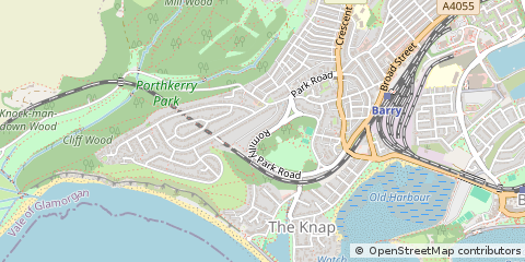 Map of Barry, Vale of Glamorgan