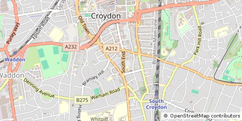 Map of Croydon, Surrey
