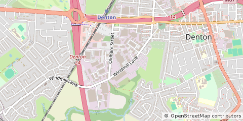Map of Denton, Manchester