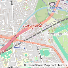 Map of Sunbury on Thames, Middlesex