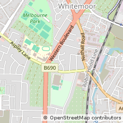 Map of Nottingham, Nottnghamshire