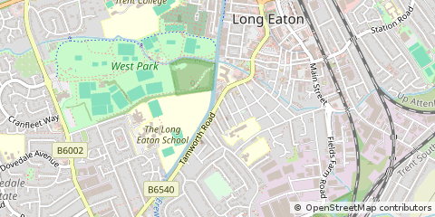 Map of Nottingham, Derbyshire