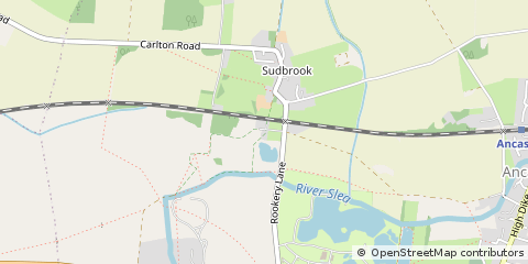 Map of Grantham, Lincolnshire