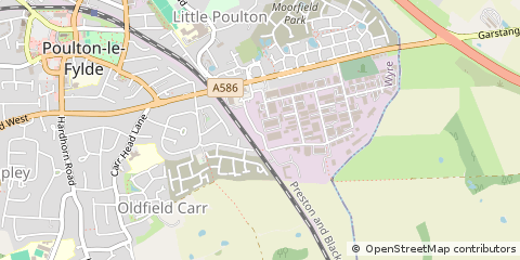 Map of Poulton LE Fylde, Lancashire
