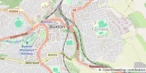 Map of Buxton, Derbyshire