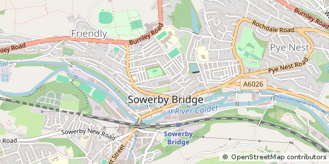 Map of Sowerby Bridge, West Yorkshire