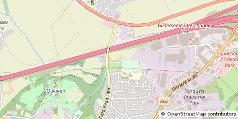 Map of Birstall, West Yorkshire