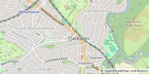 Map of Clarkston, Glasgow