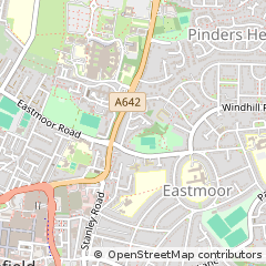 Map of Wakefield, West Yorkshire